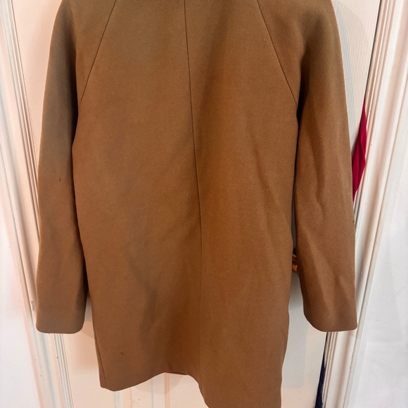 Tan Wilfred Pea coat - roundish lapel Italian wool - Picture 10 of 11